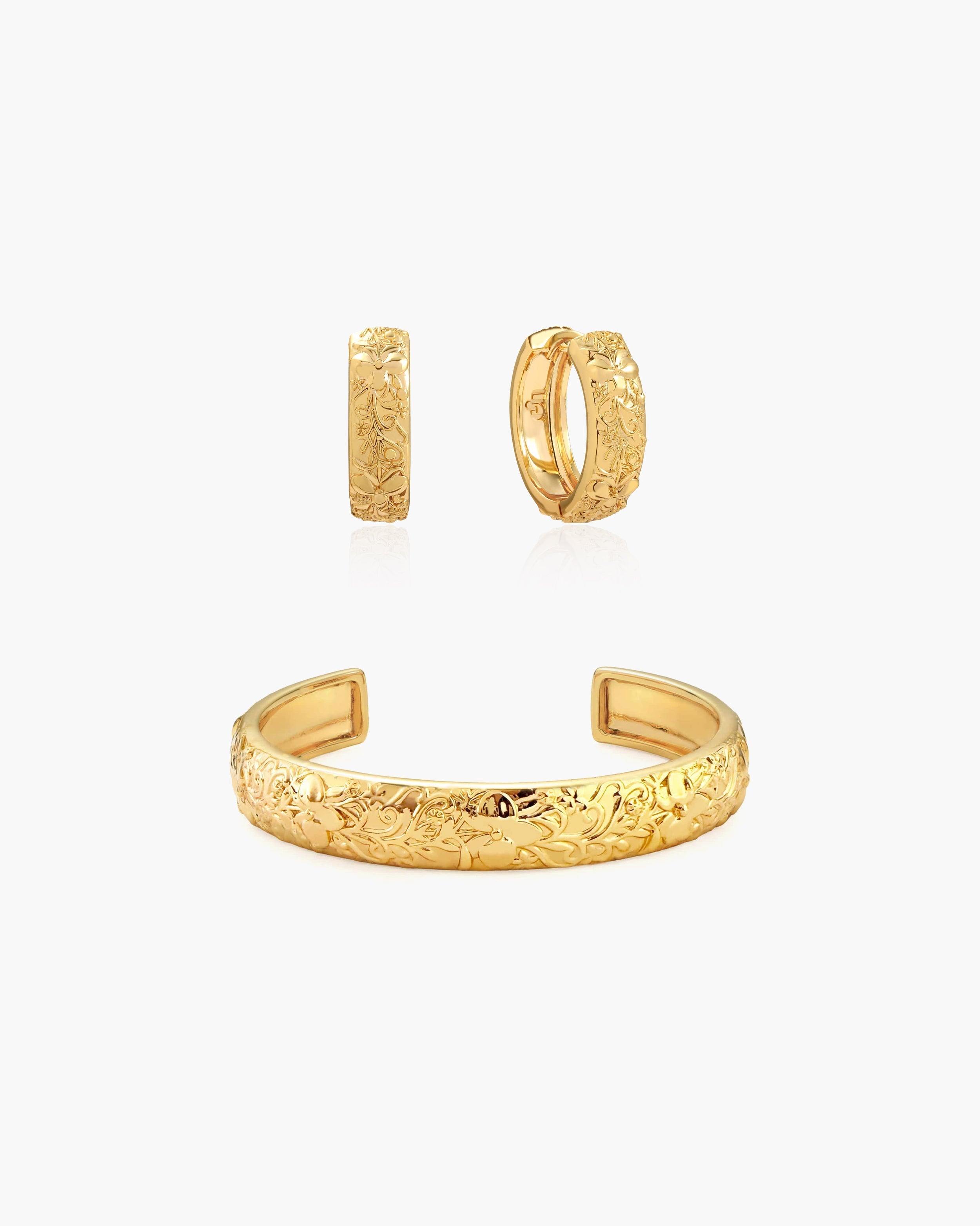 Serenade of Orchid Earrings & Bangle Set en route jewellery