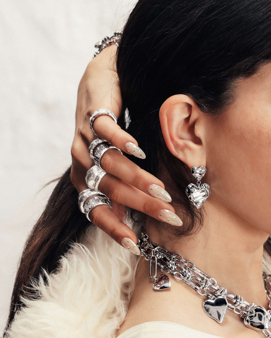 Forever Heart Earrings in Silver en route jewellery