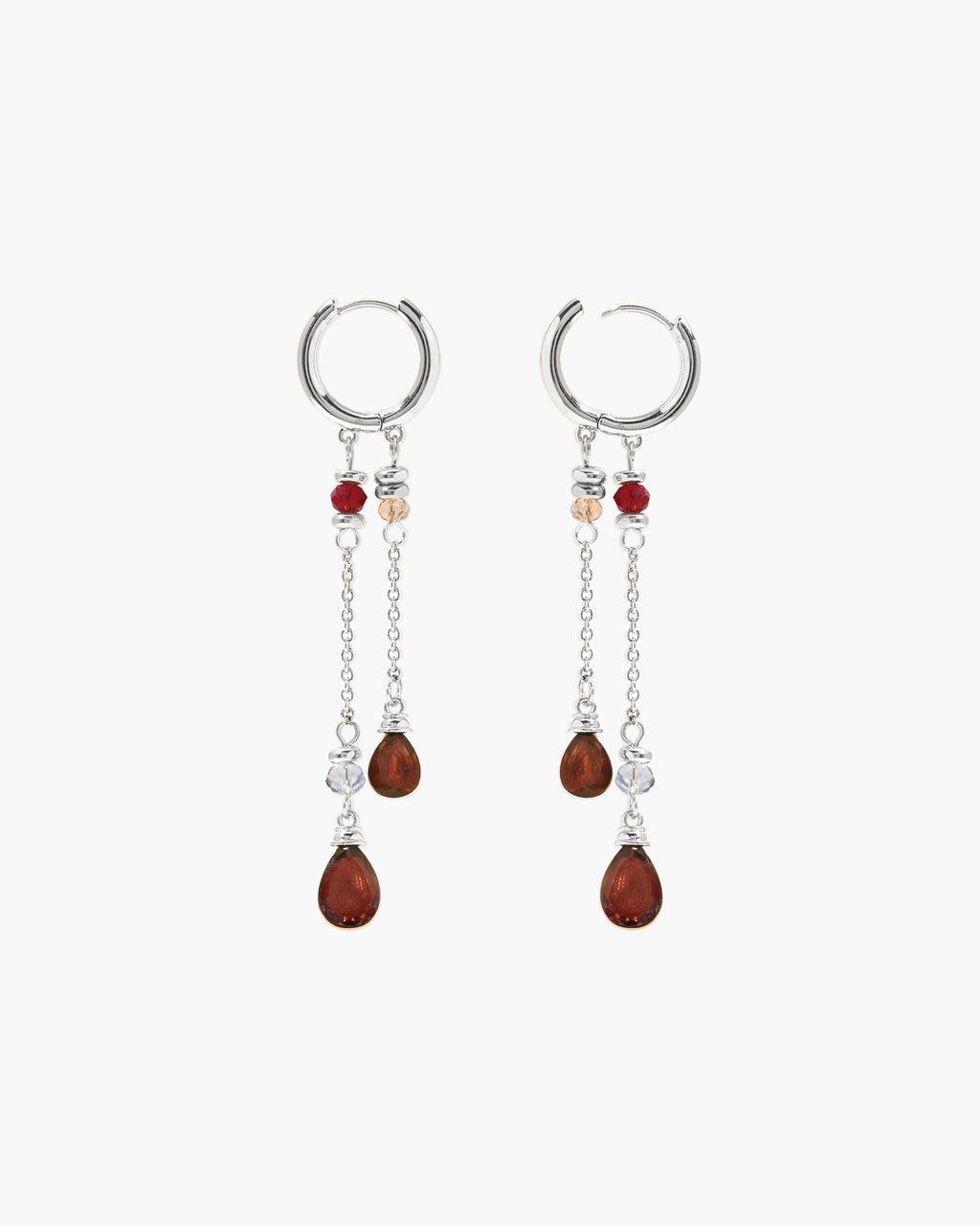 Silent Drop Earrings in Silver en route jewellery