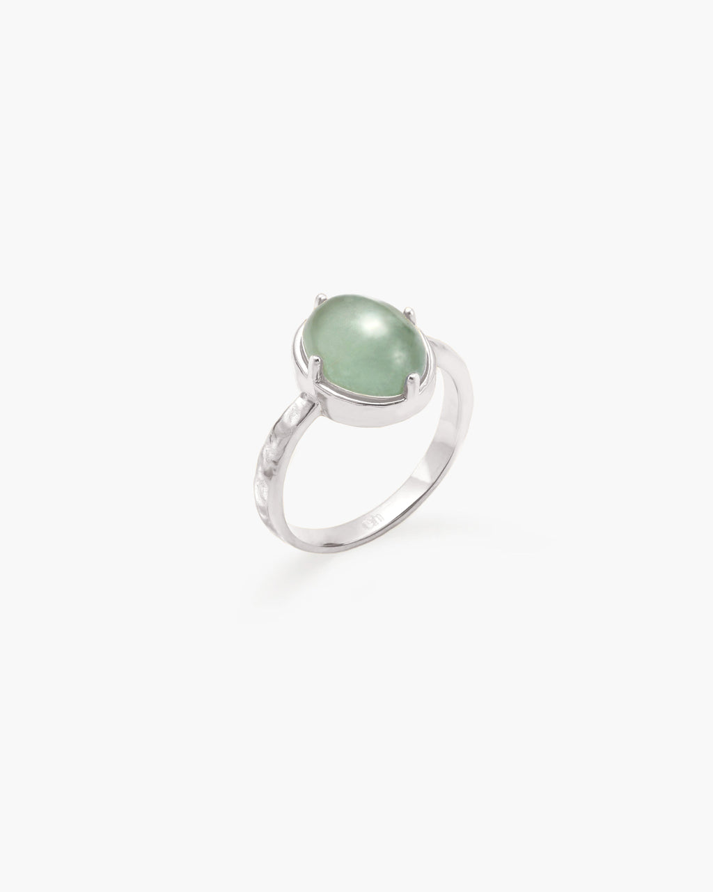 Green Aventurine Ring in Silver en route jewellery
