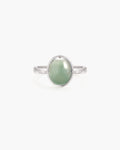 Green Aventurine Ring in Silver en route jewellery