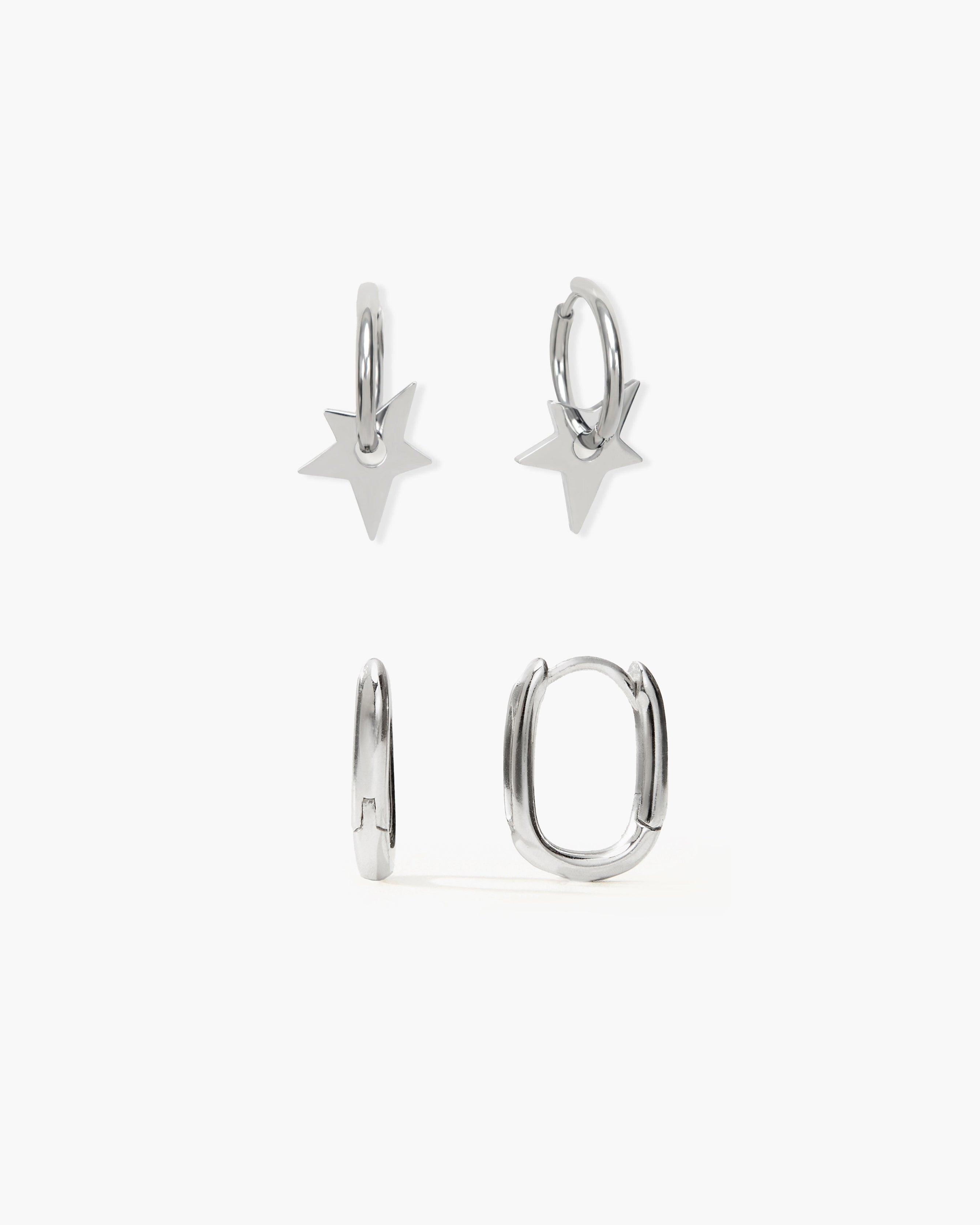 Star & Link Earrings Set en route jewellery