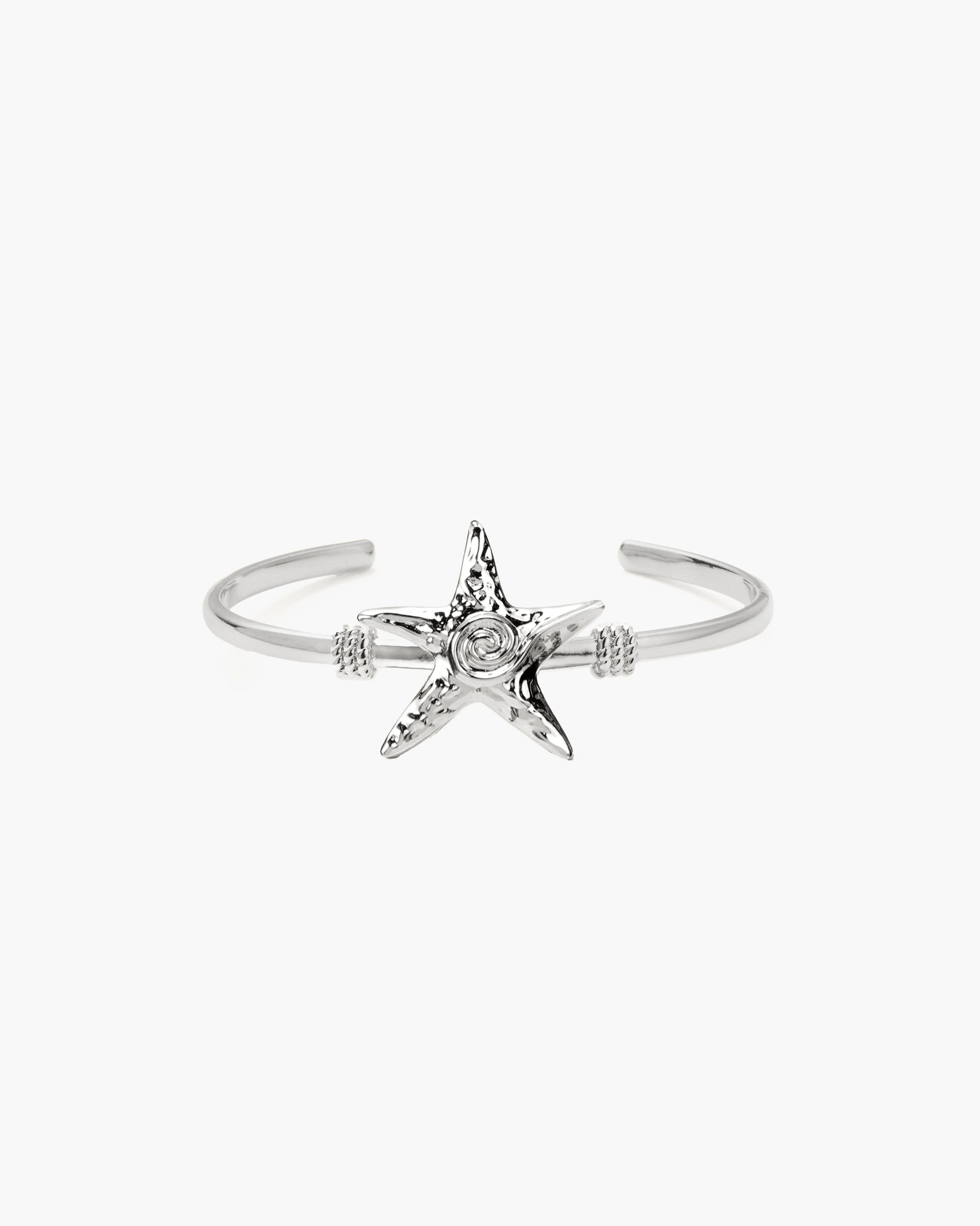 Silver Starfish Bangle