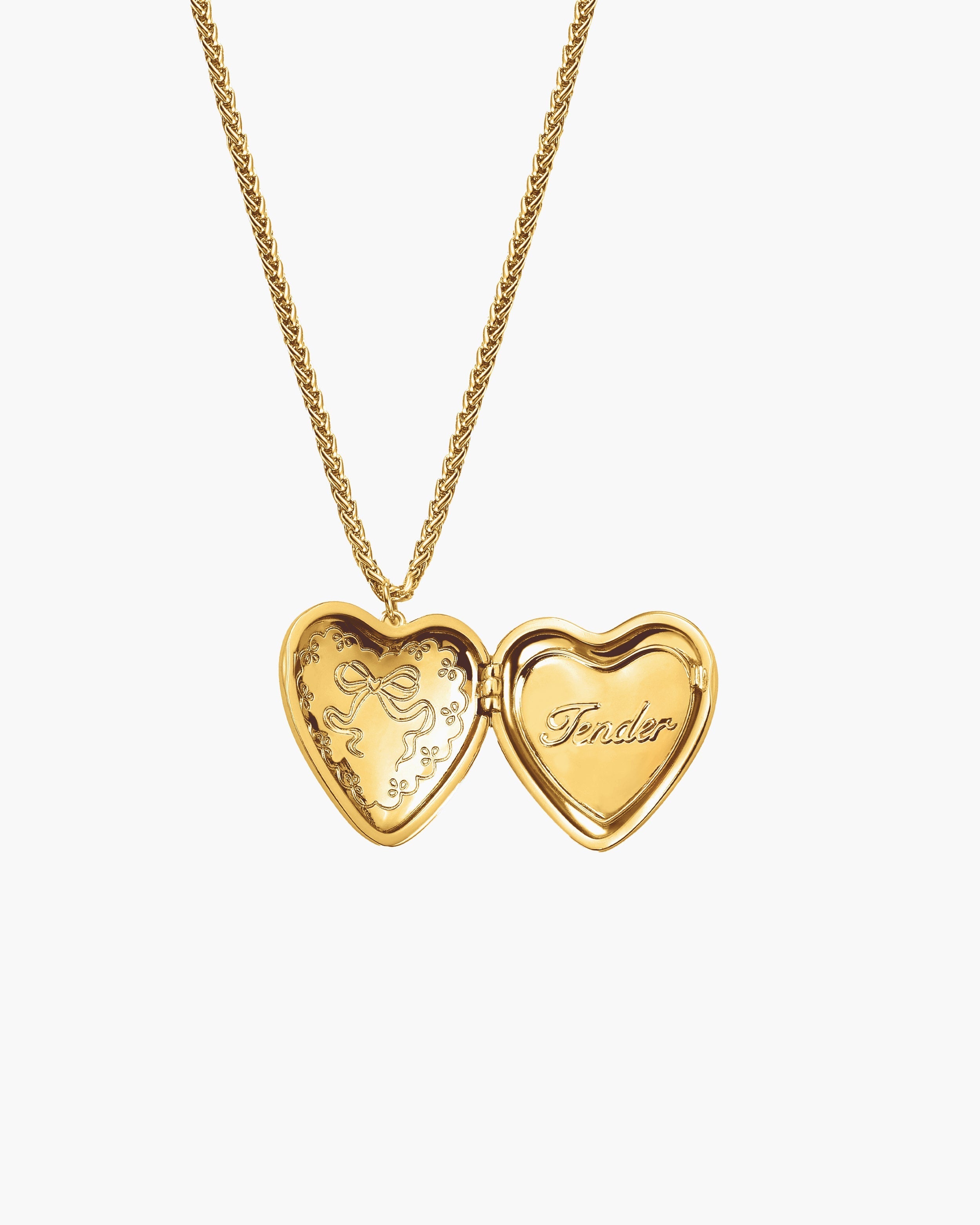 Tender Openable Locket Necklace in Gold en route jewellery