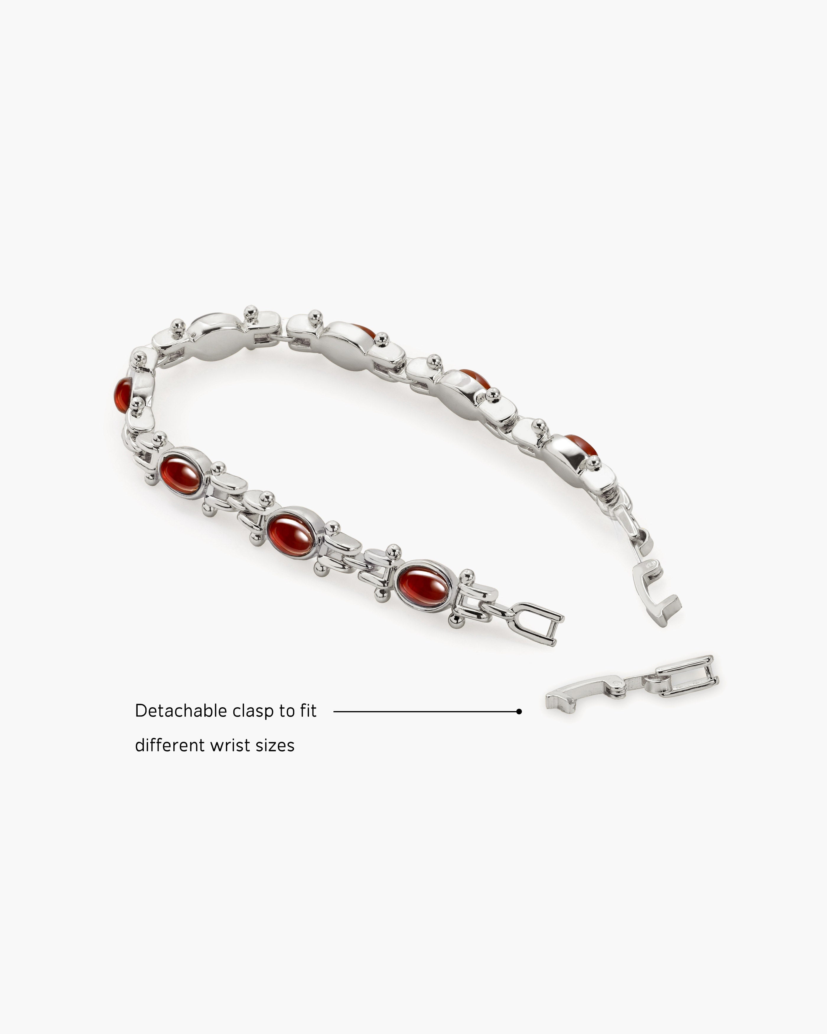 Tess's Treasure Carnelian Bracelet in Silver