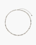 Textured Square Necklace in Silver