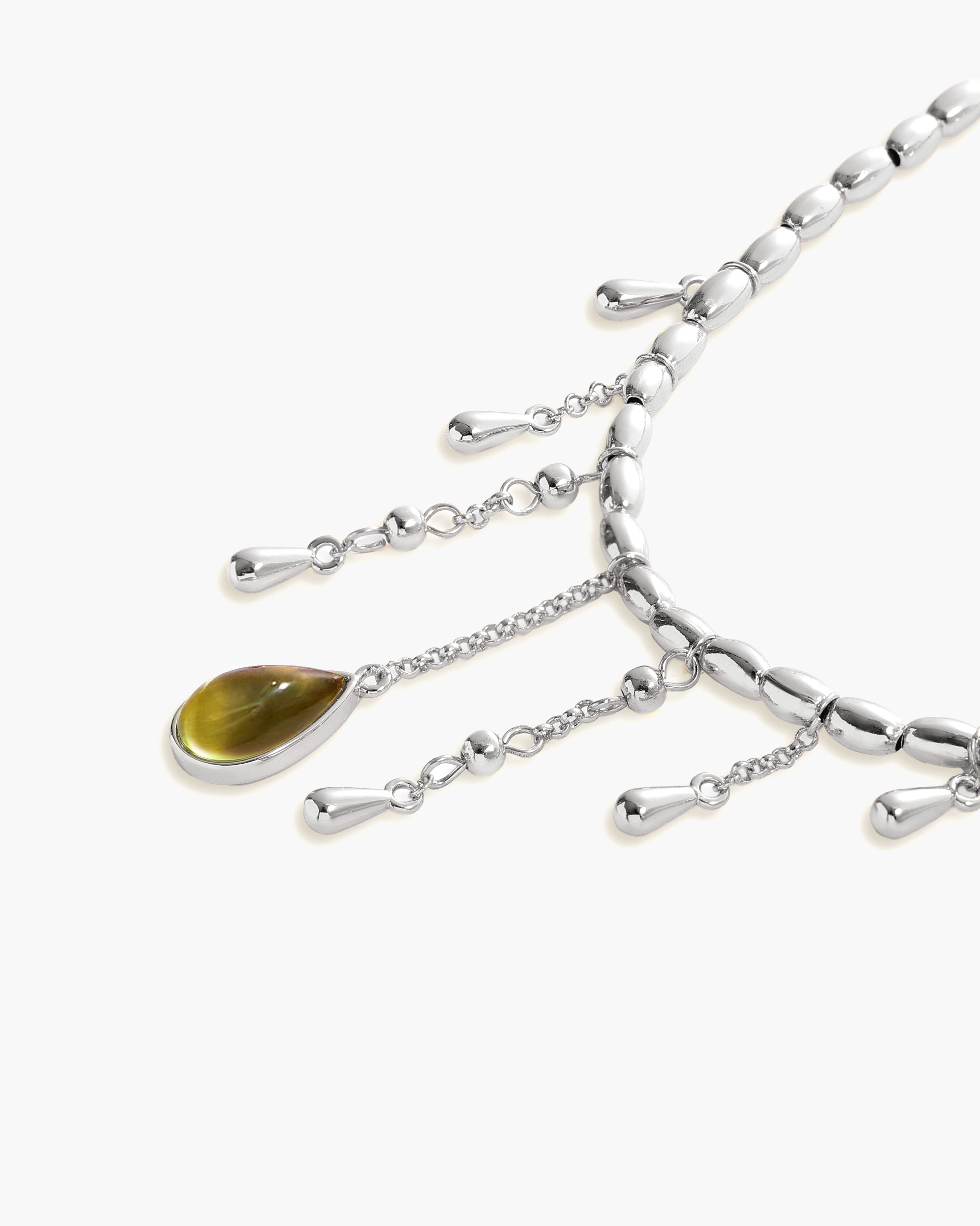 Waterdrop Arm Chain in Silver en route jewellery