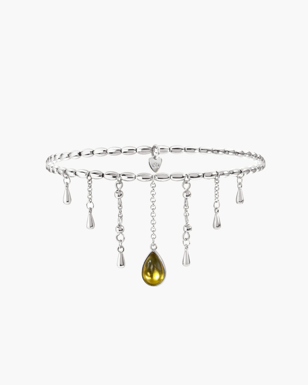 Waterdrop Arm Chain in Silver en route jewellery