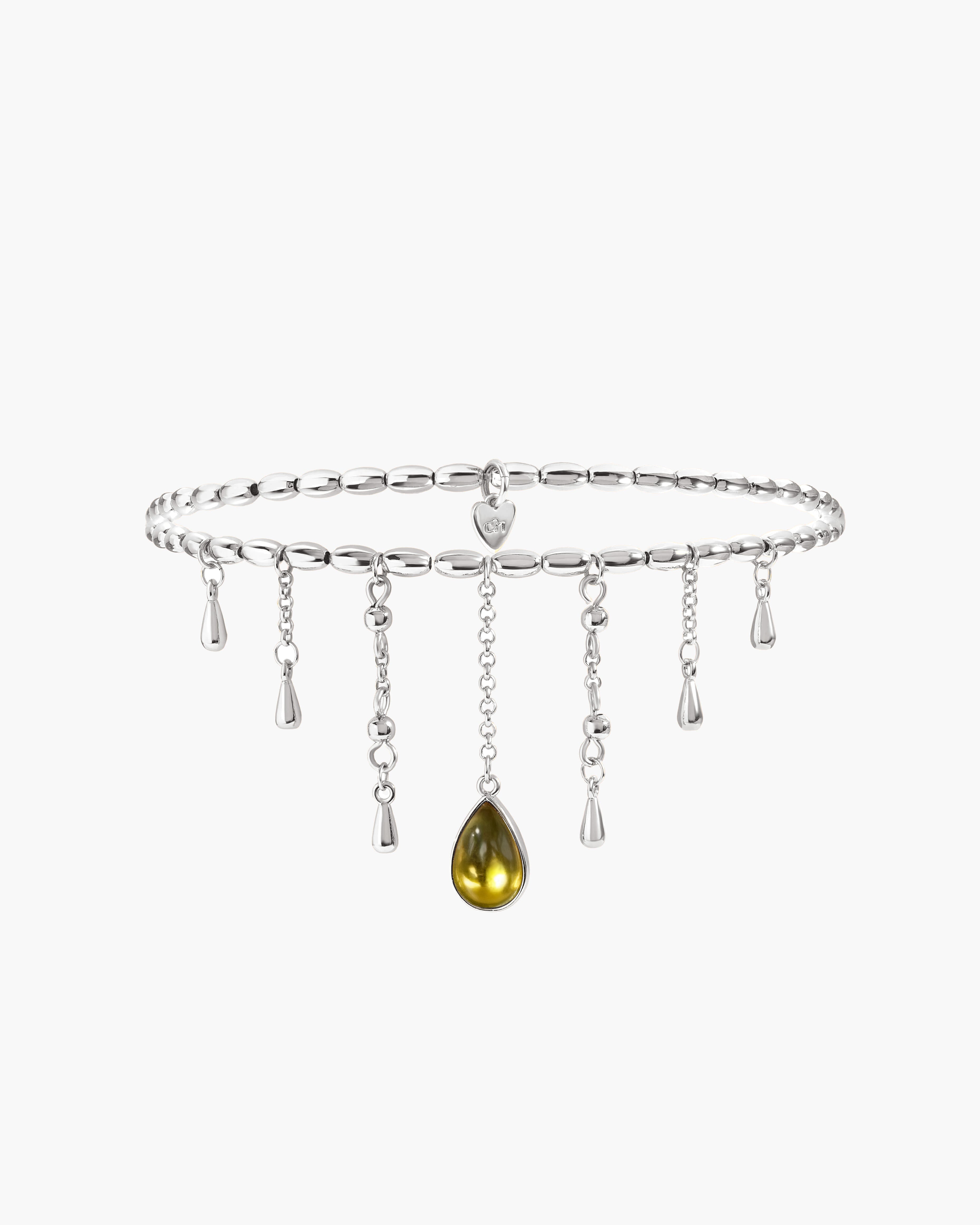 Waterdrop Arm Chain in Silver en route jewellery