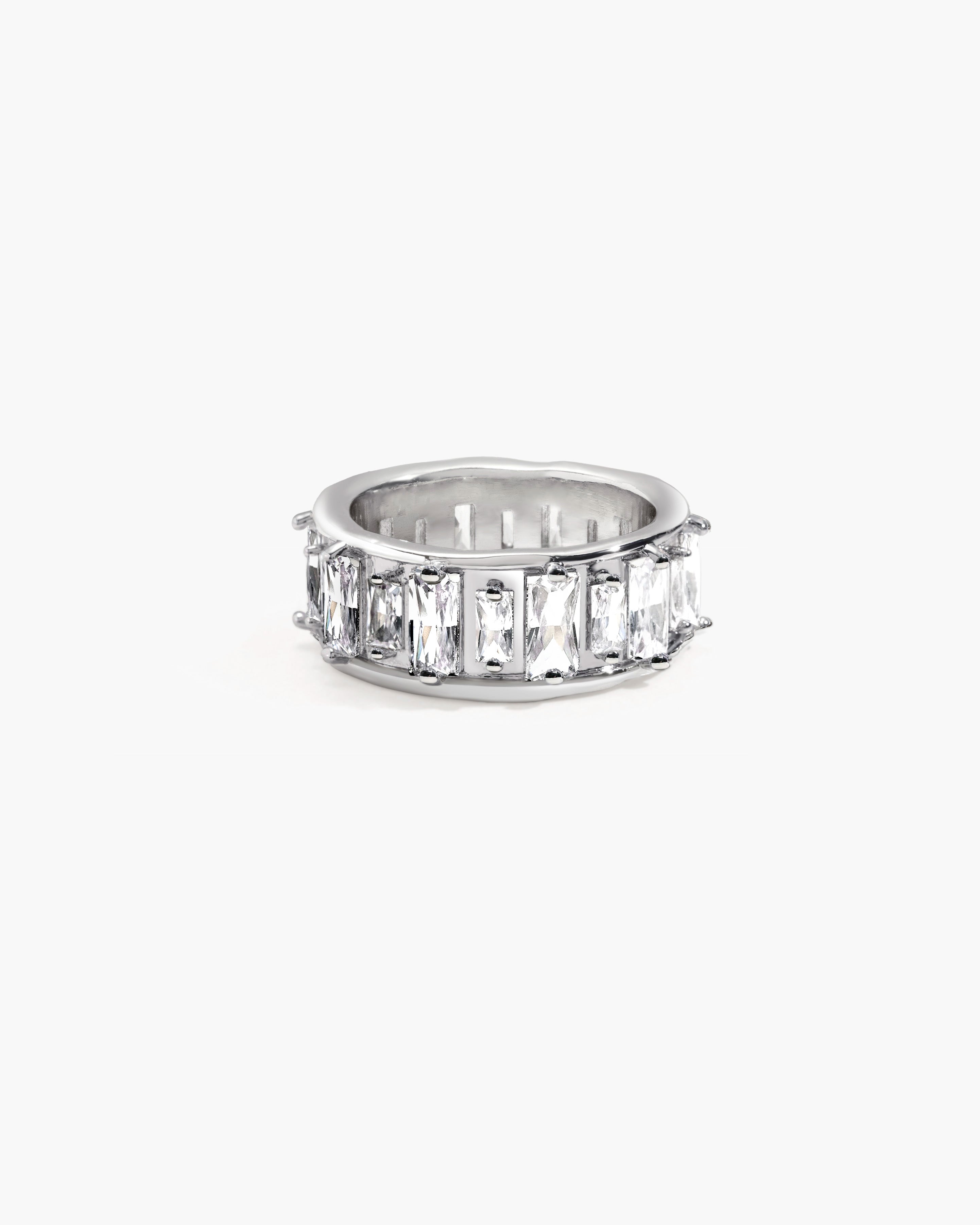 Silver Strass Me in Ring en route jewellery