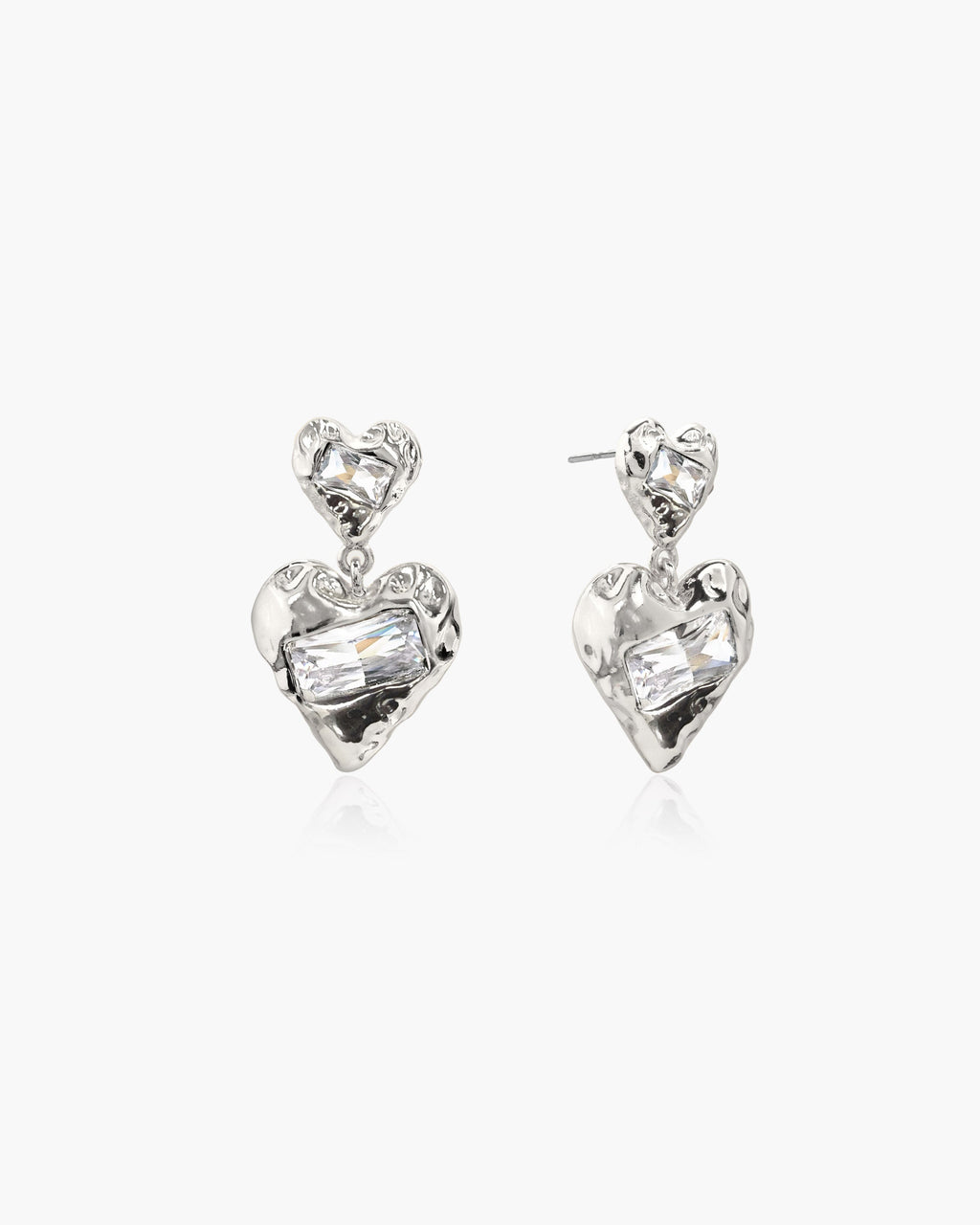 Forever Heart Earrings in Silver en route jewellery