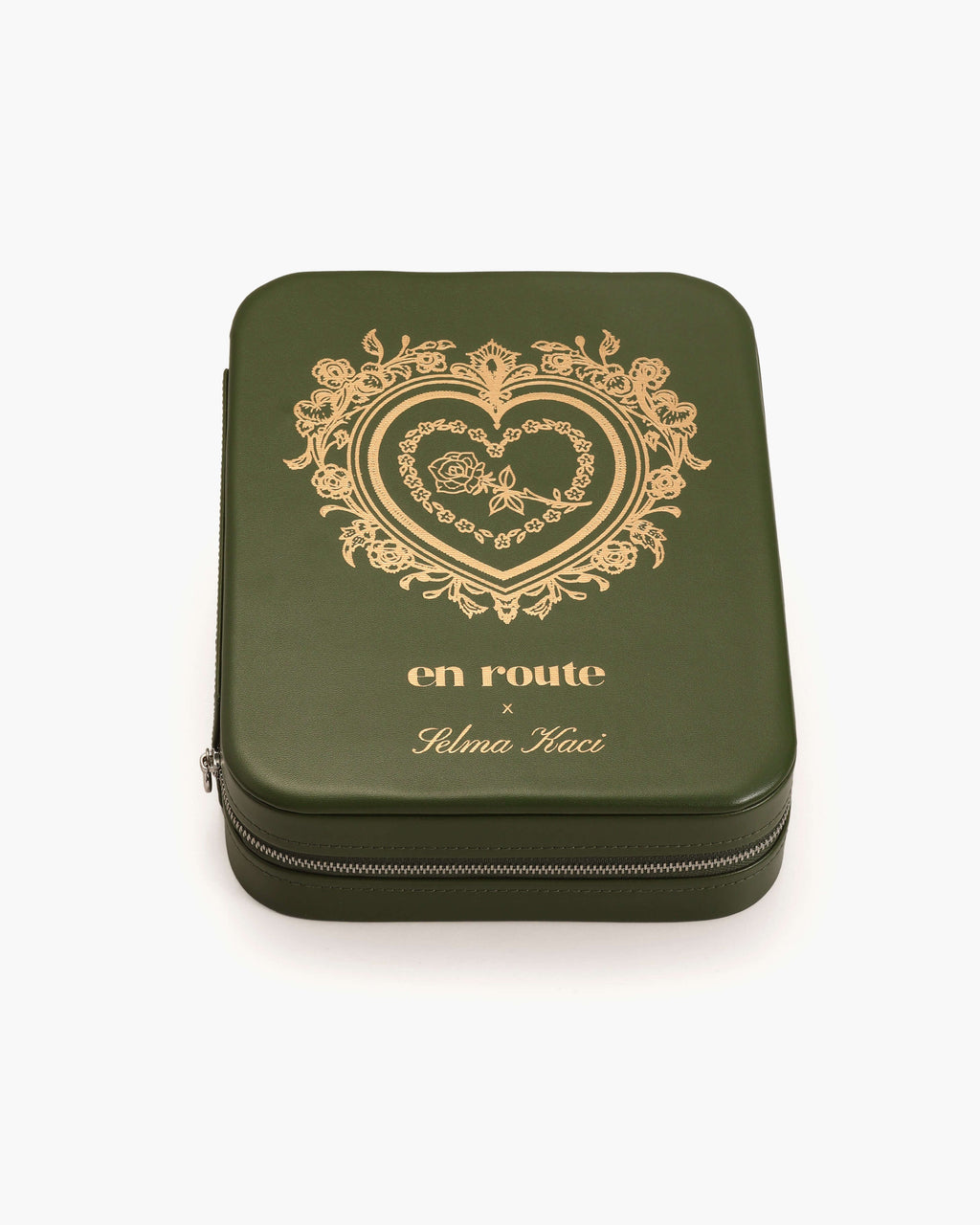 Isola Heart Jewelry Box in Olive en route jewellery