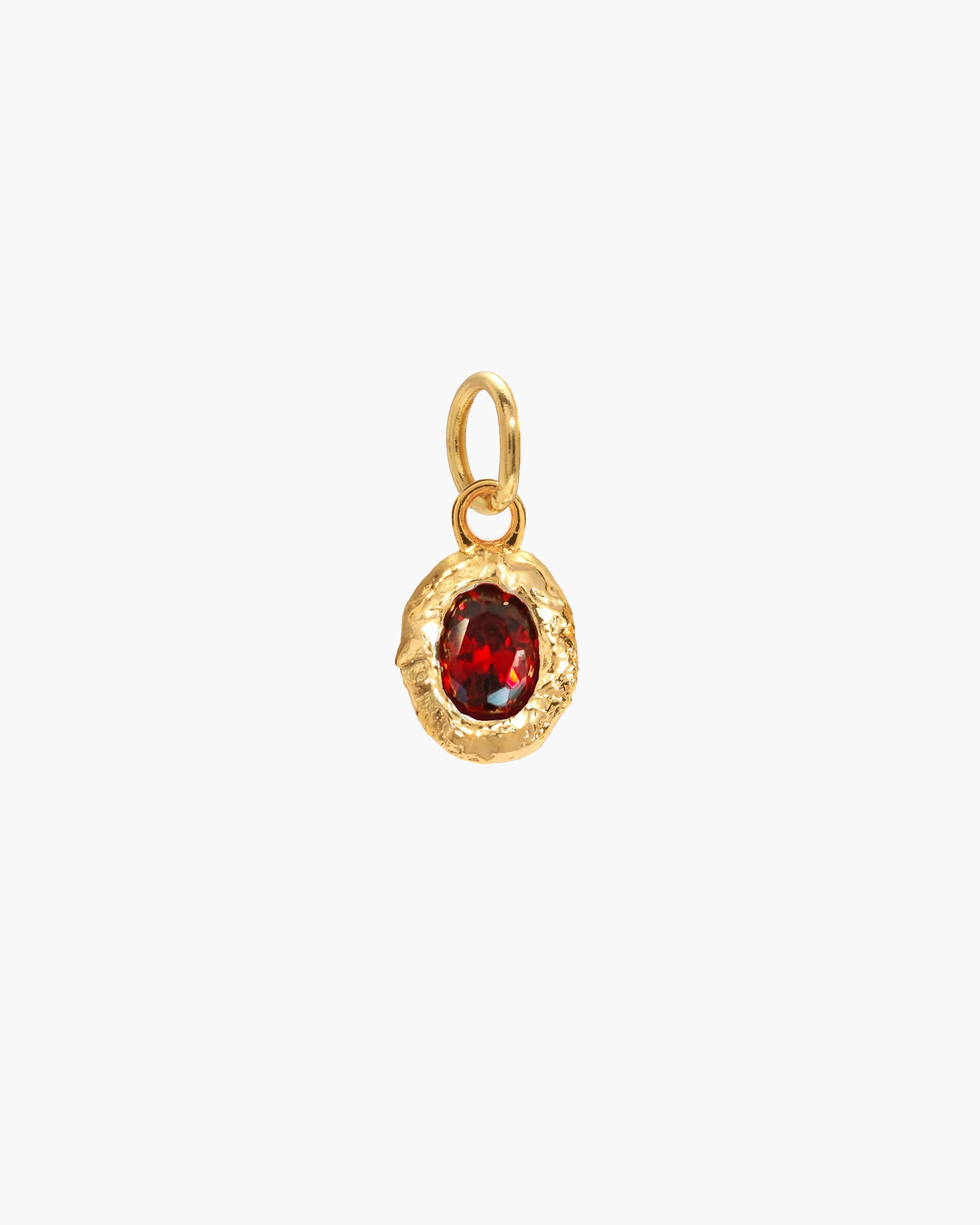 Birthstone Charm in Gold en route jewellery
