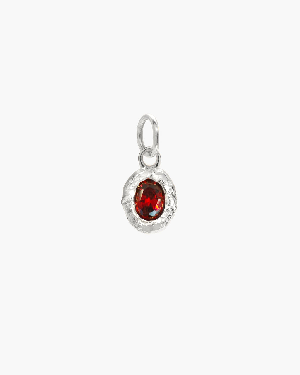 Birthstone Charm in Silver en route jewellery