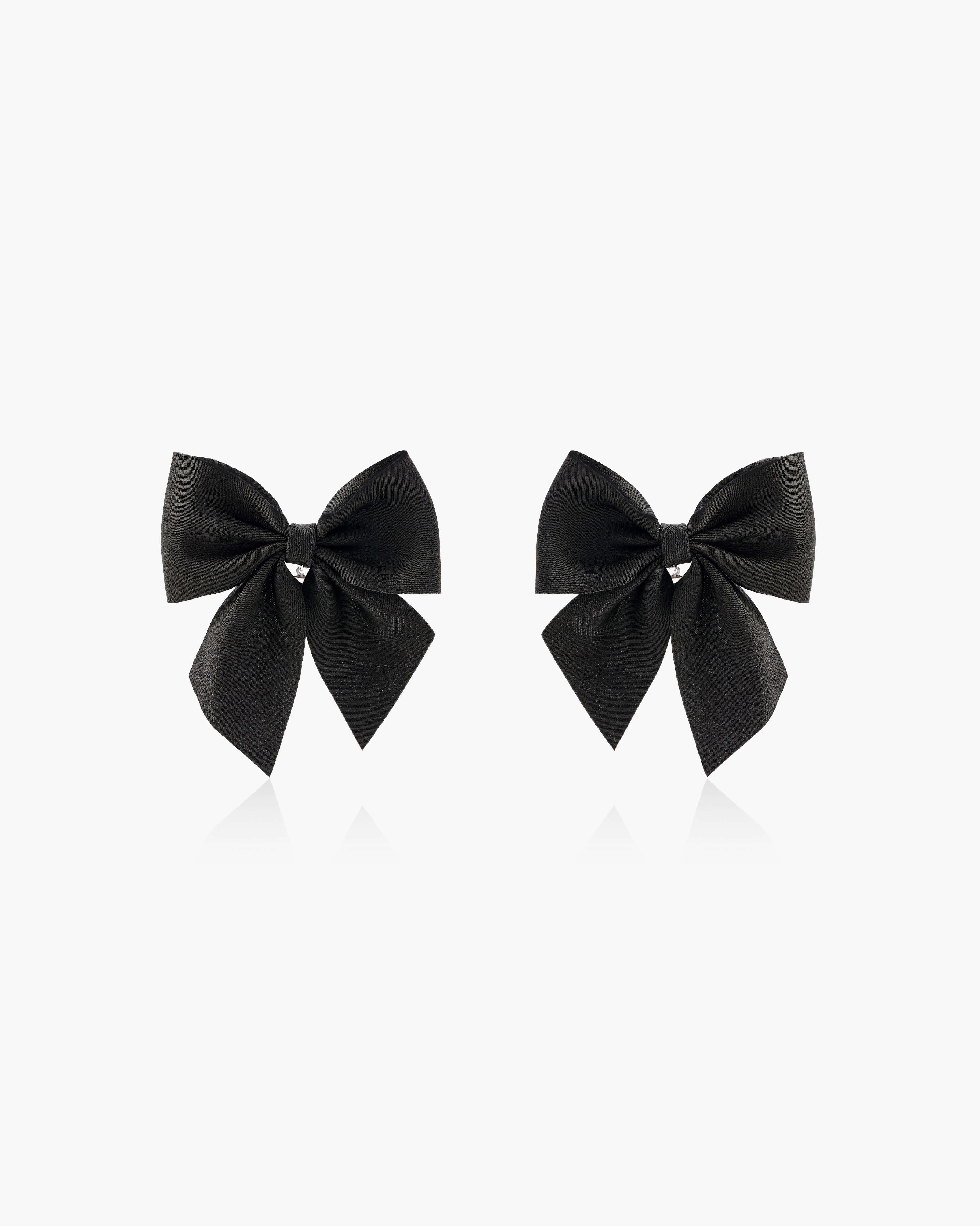 Black Bow Earrings