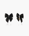Black Bow Earrings