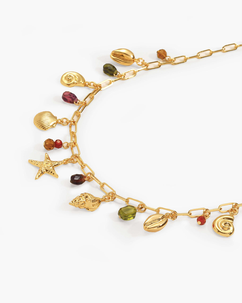 Coral Dancer Charm Necklace en route jewellery