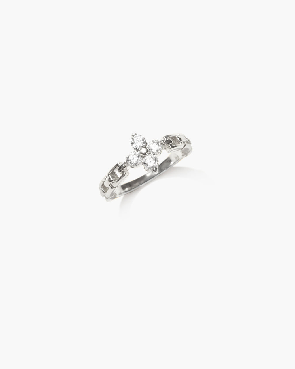 Lucky Clover Ring in Silver en route jewellery