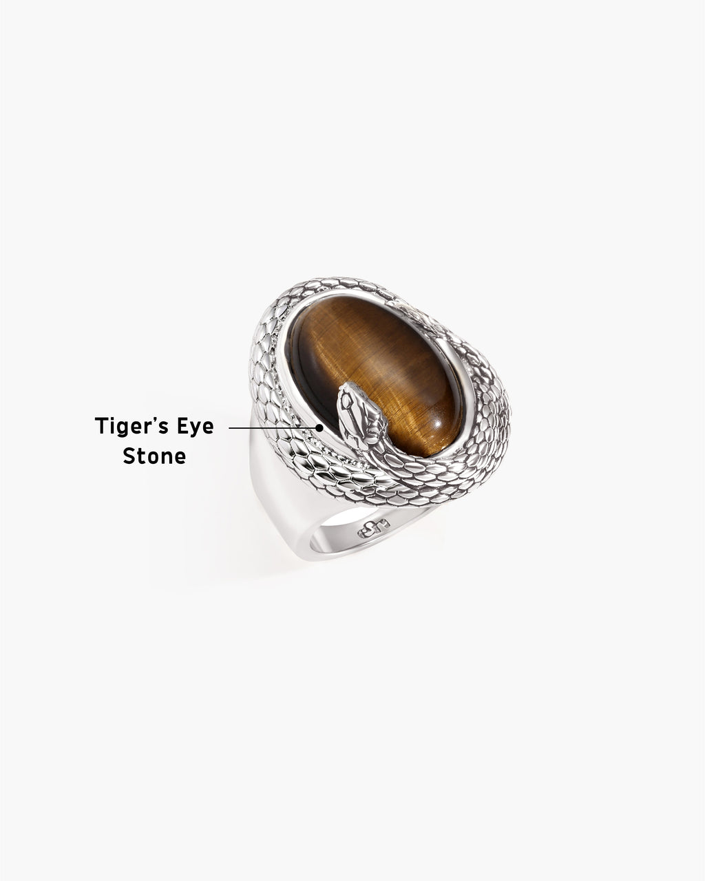 Coil Tiger's Eye Stone Ring en route jewellery