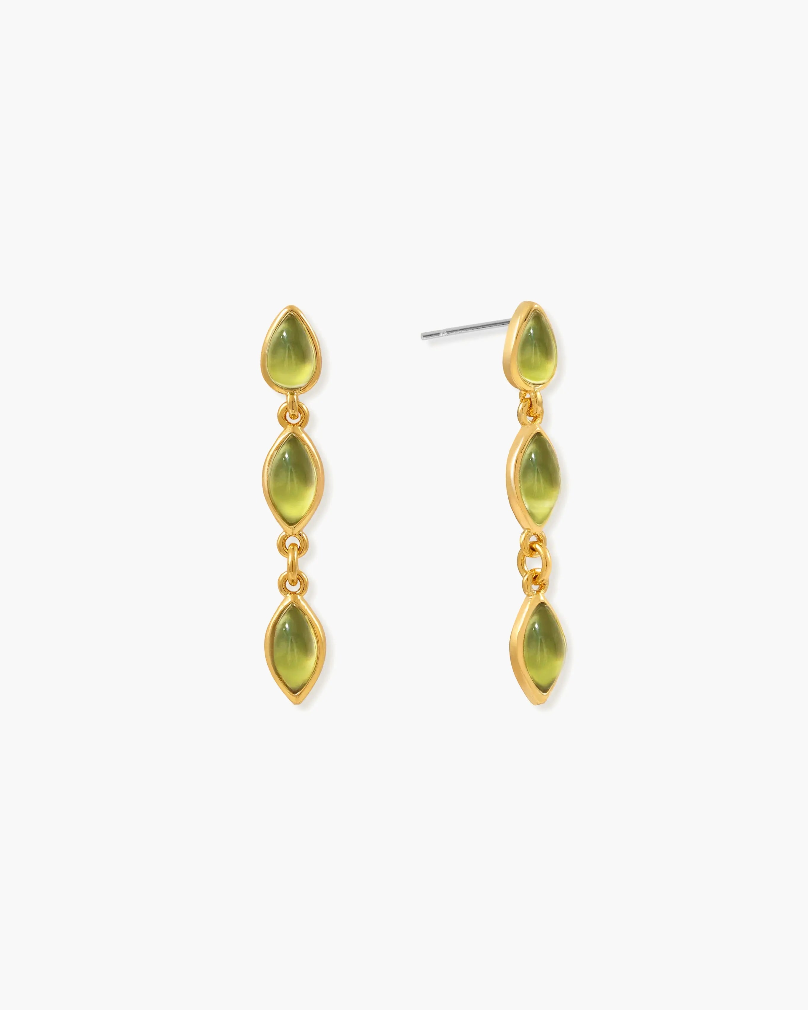 Olive Marquise Earrings in Silver en route jewellery