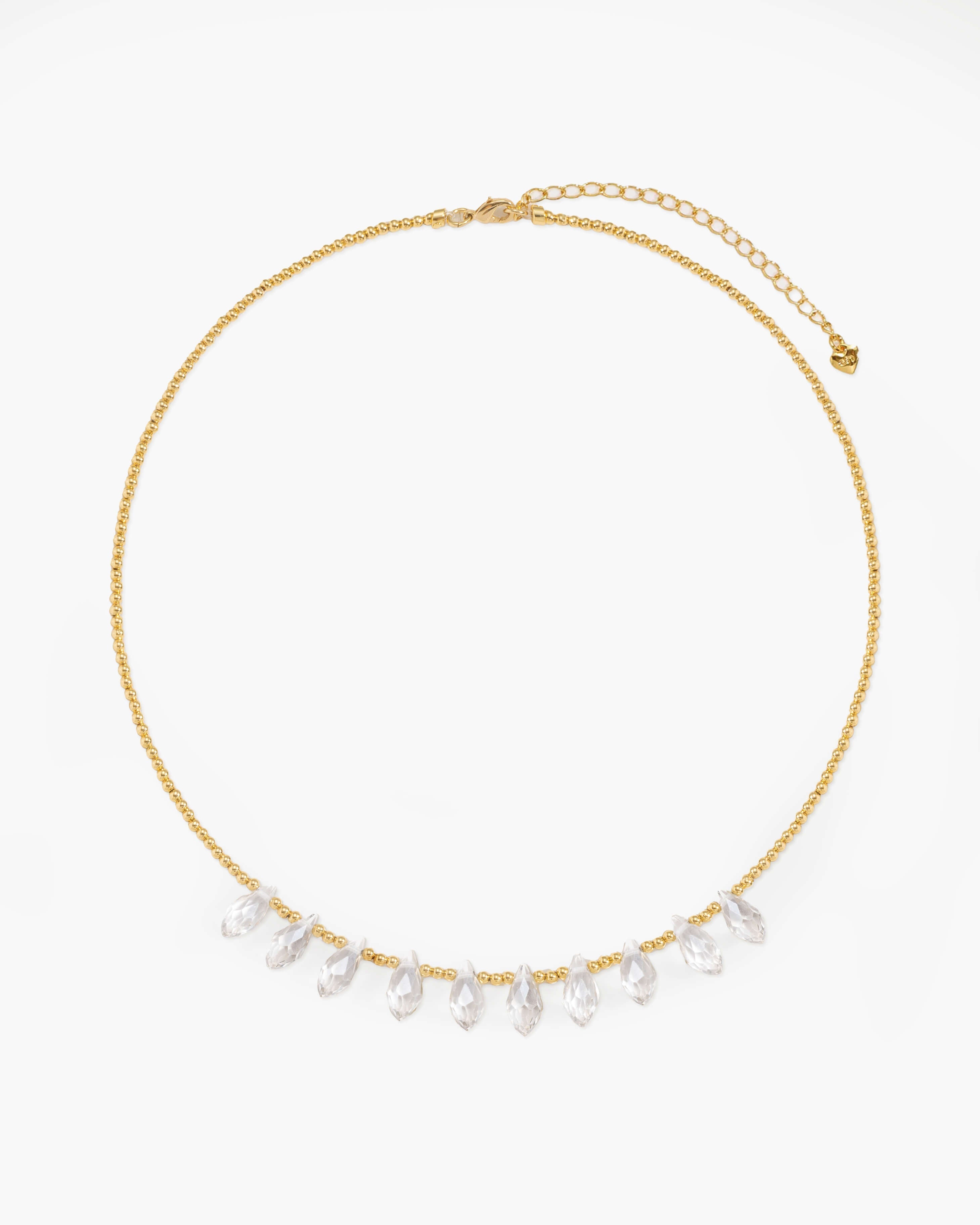 Crystal Raindrop Necklace en route jewellery