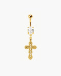 Everette Cross Belly Ring en route jewellery