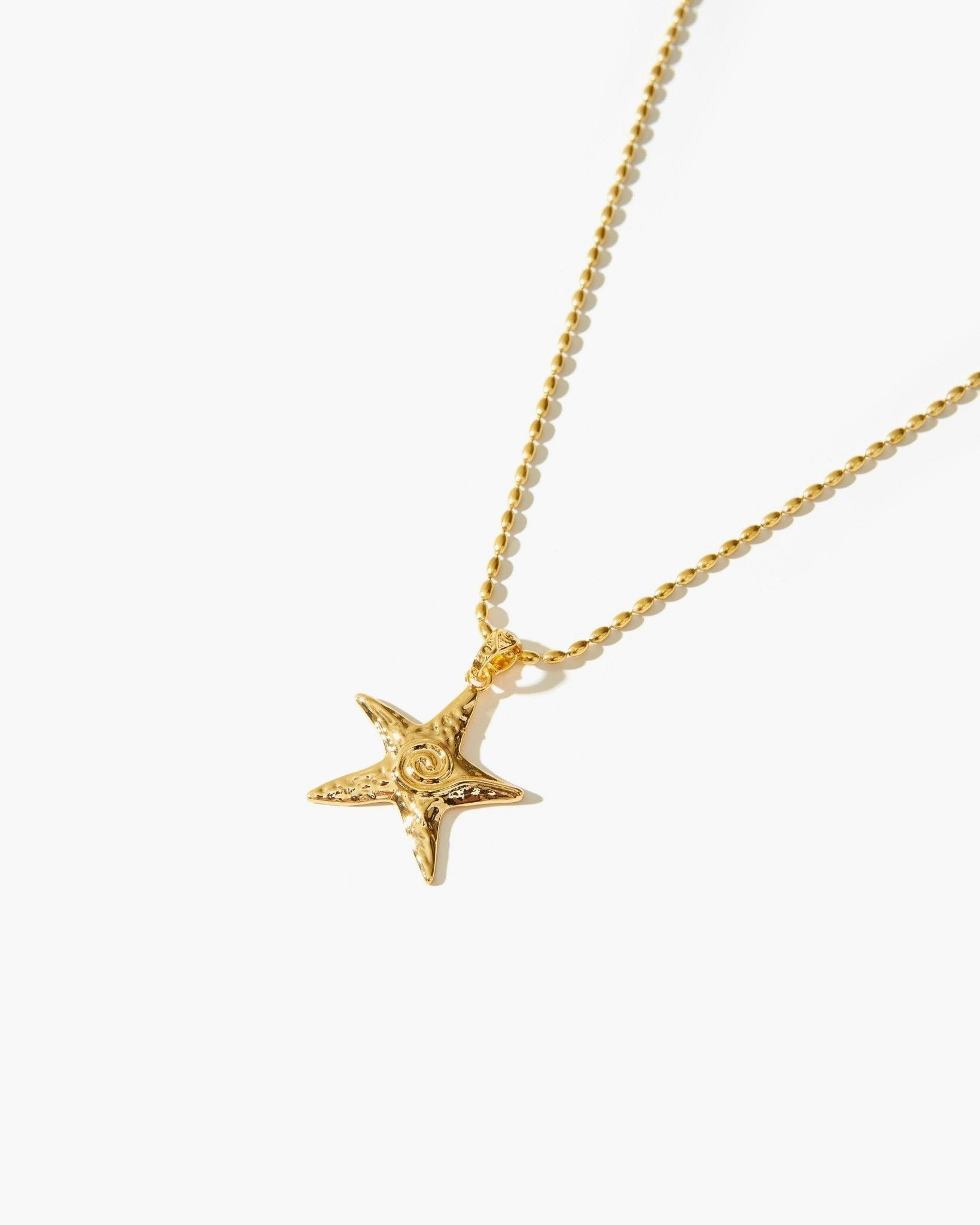 Gold Starfish Necklace