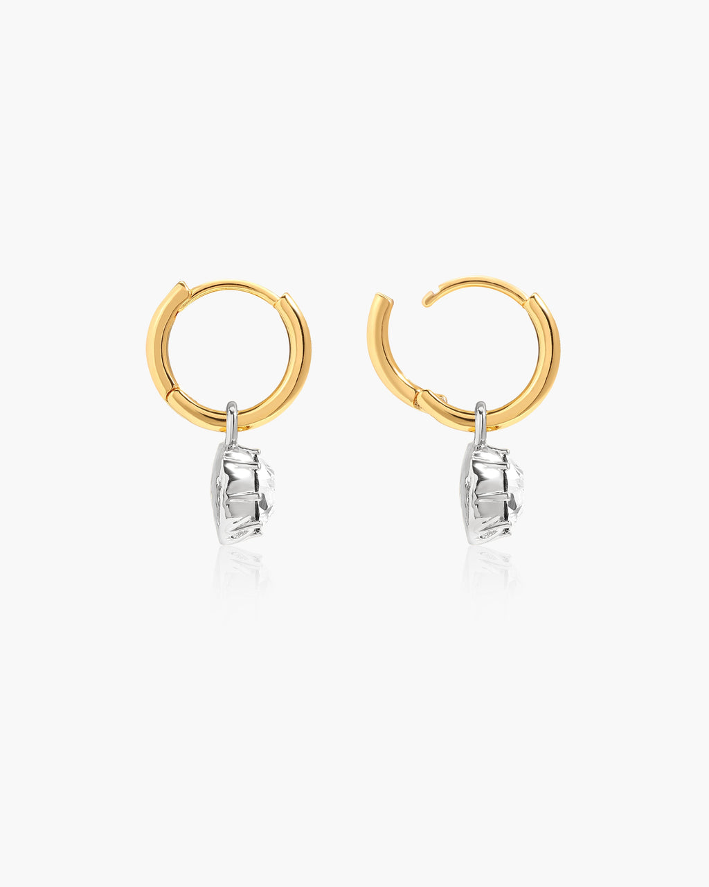 Georgian Detachable Two-tone Hoop Earrings en route jewellery
