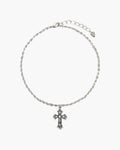 Relic Cross Charm Anklet in Silver en route jewellery