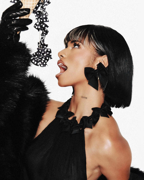 Black Bow Earrings