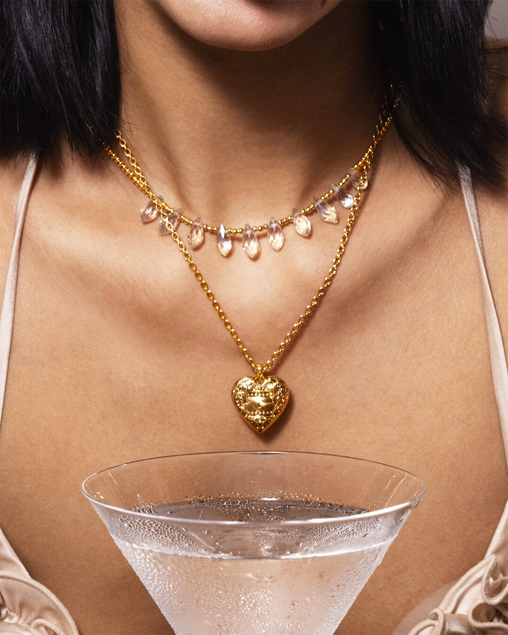 Belted Heart Necklace en route jewellery