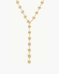 Bow Lariat Long Necklace in Gold