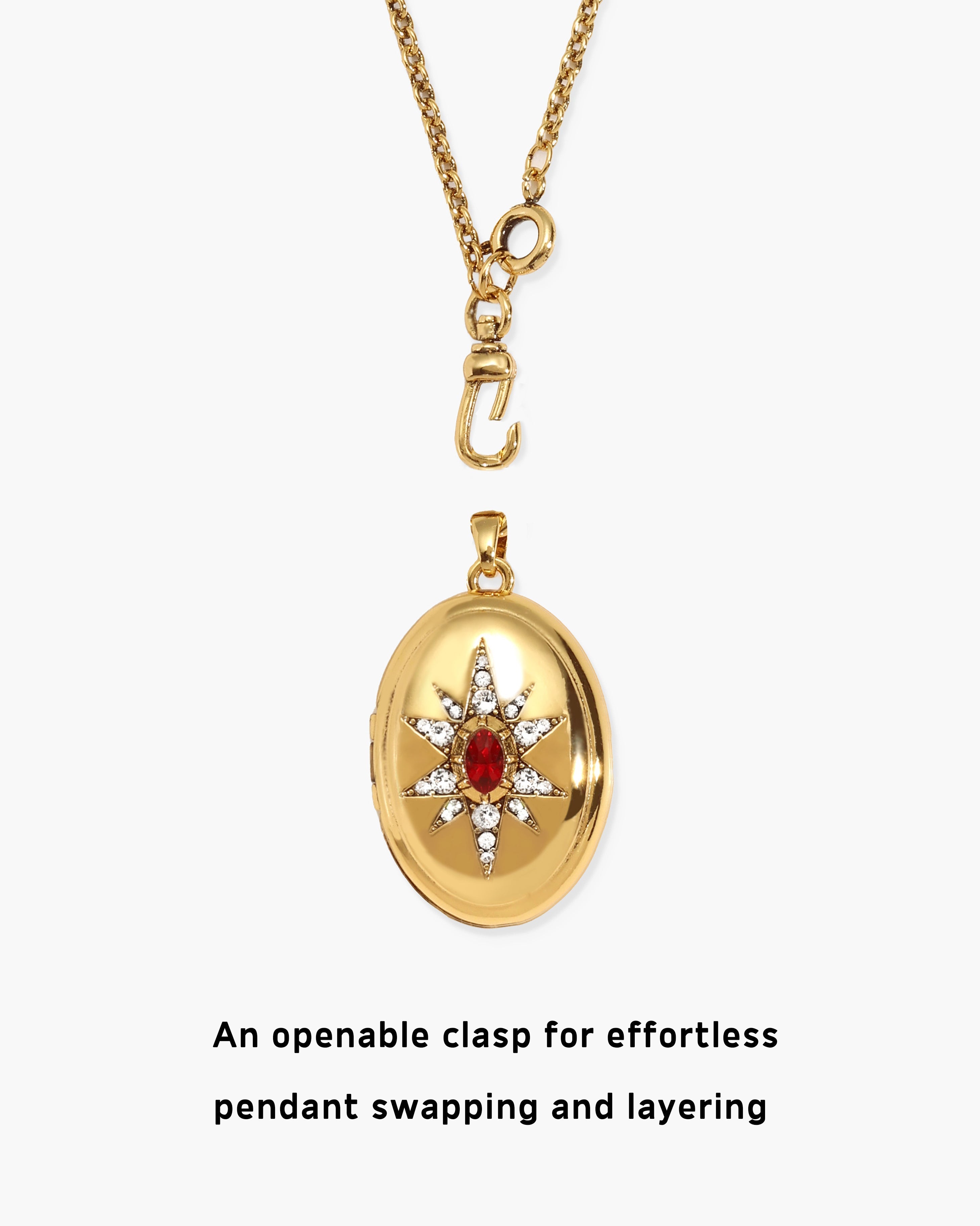 Clara Openable Locket Clasp Chain Necklace en route jewellery