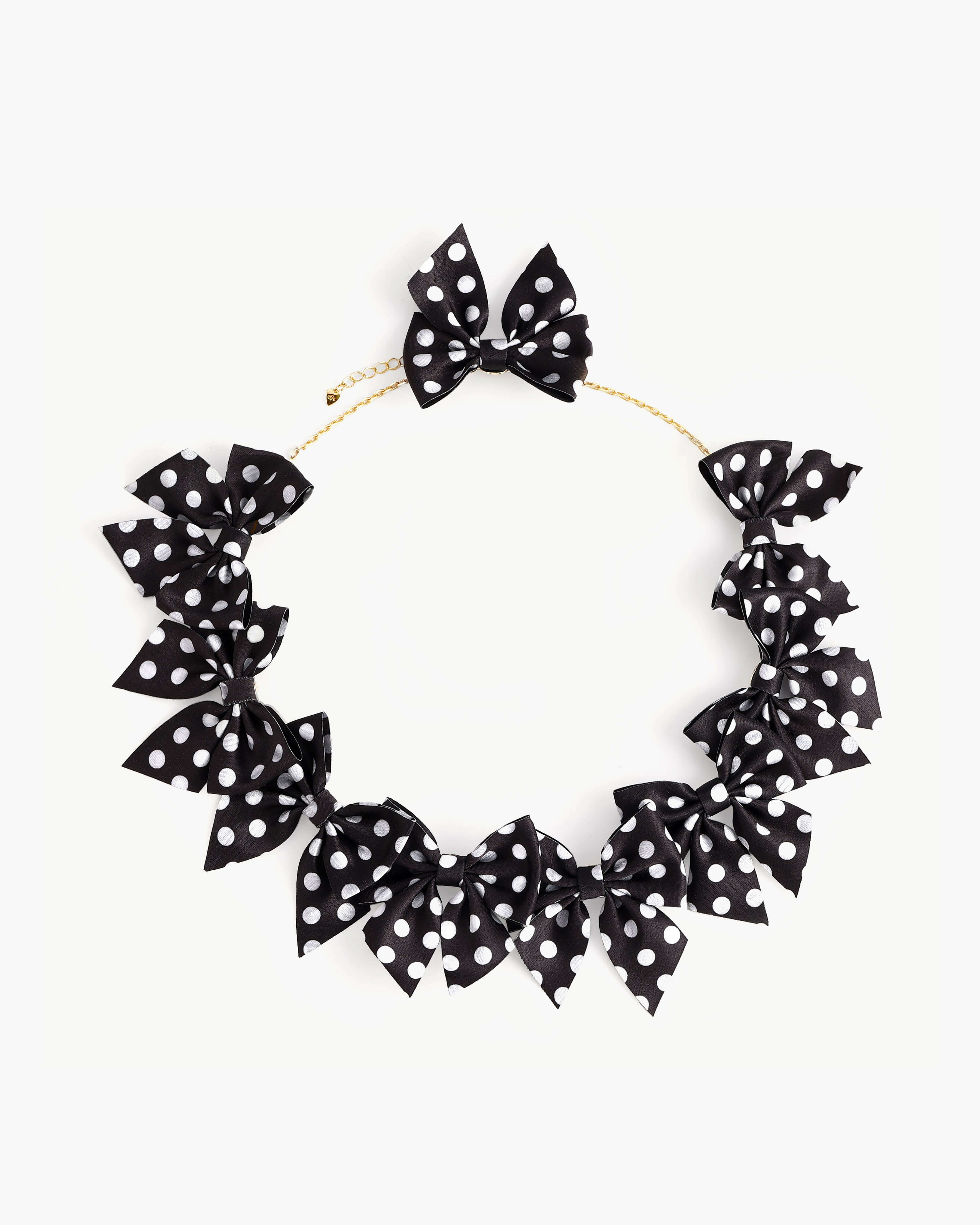 Polka Dot Bow Necklace