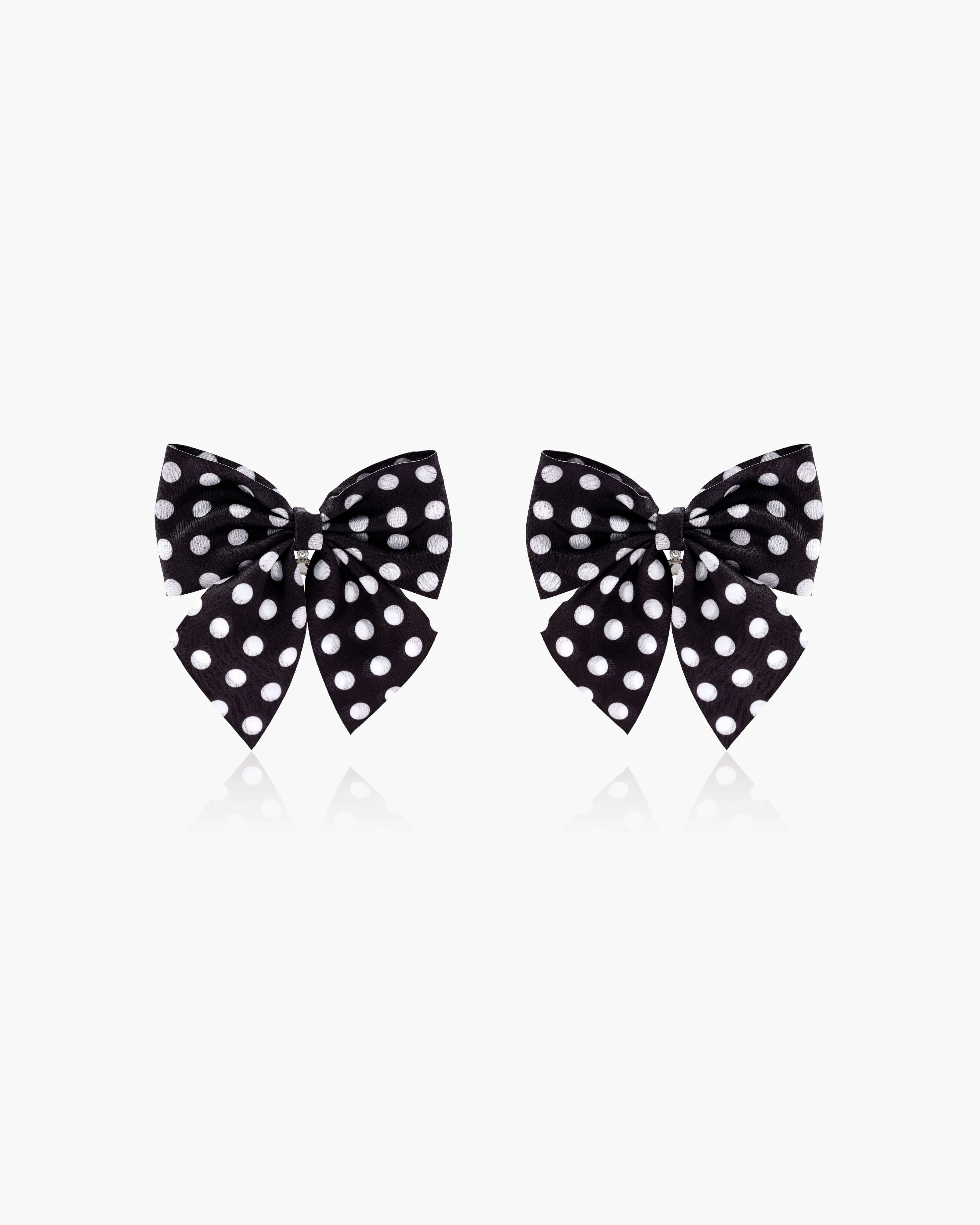 Polka Dot Bow Earrings
