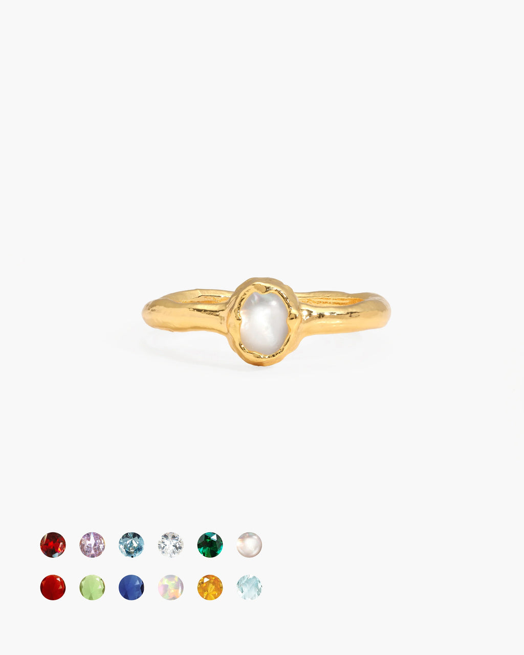 Birthstone Ring in Gold - June en route jewellery