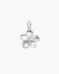 Textured Floral Pendant in Silver en route jewellery