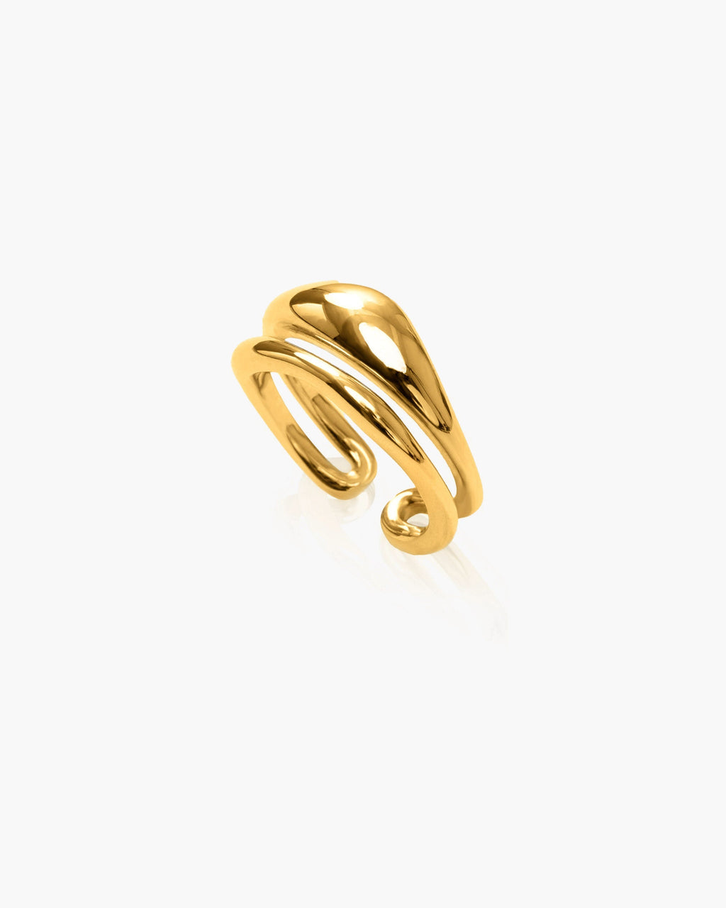 Twin Molten Ring in Gold en route jewellery