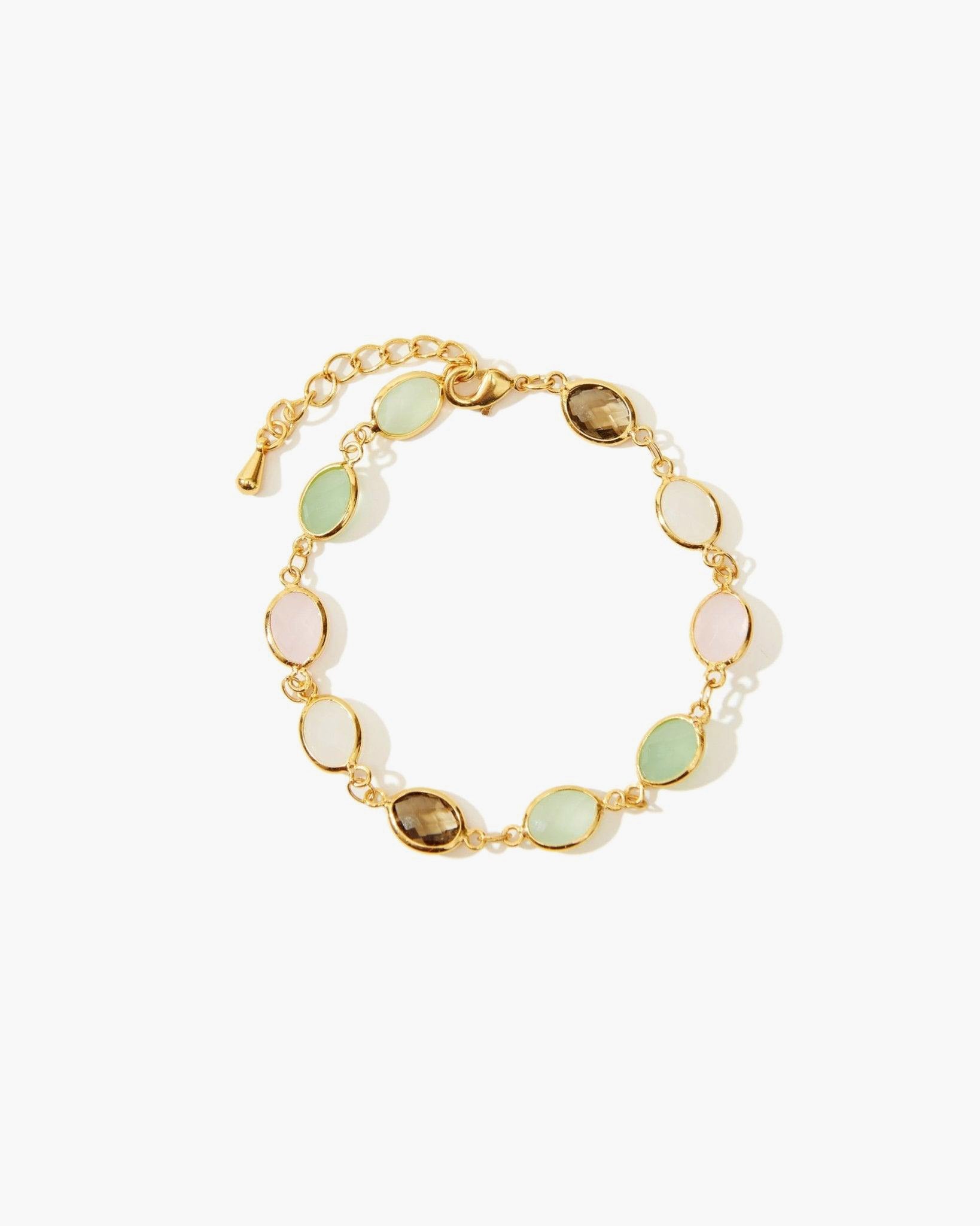 Whimsical Romance Stone Bracelet in Silver en route jewellery