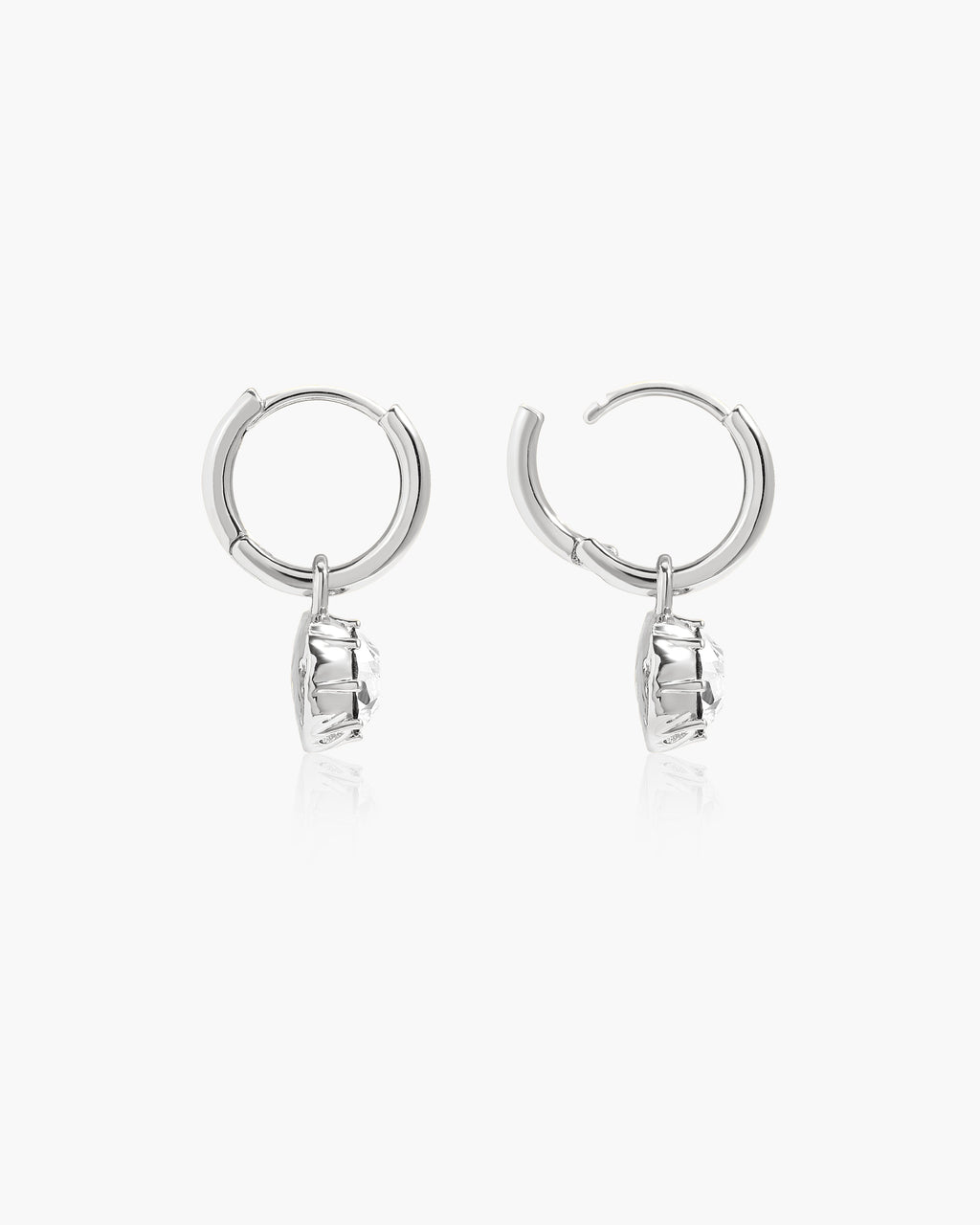 Georgian Detachable Hoop Earrings in Silver en route jewellery
