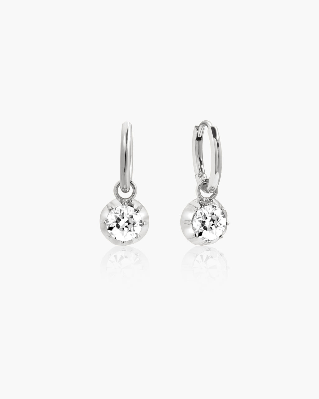 Georgian Detachable Hoop Earrings in Silver en route jewellery